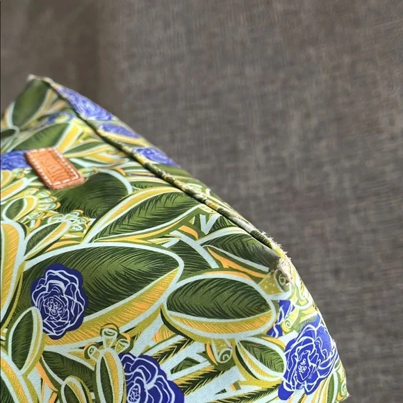 Consuela Green and Blue Crossbody Bag with Tropical Print - Picture 7 of 8